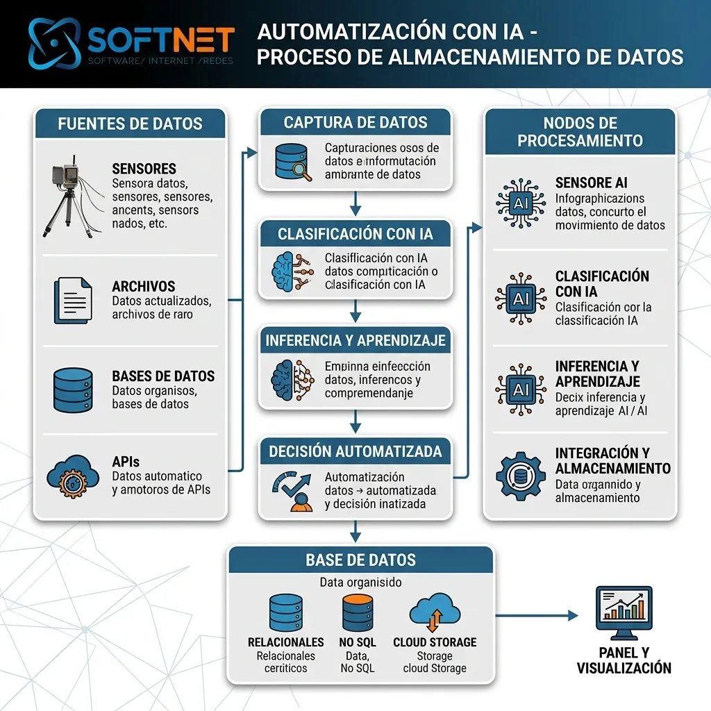 Diagrama de flujos de trabajo con nodos de inteligencia artificial