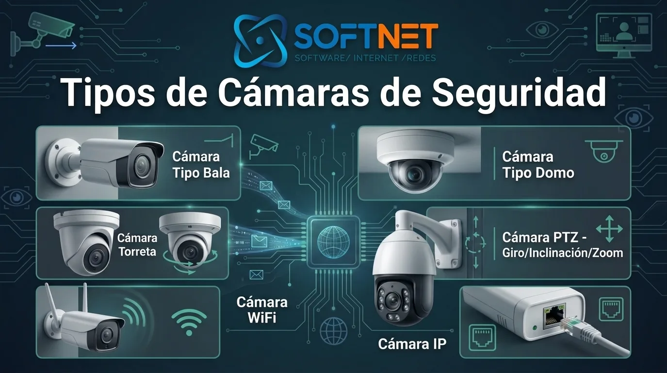 Cámara IP exterior instalada en una bodega